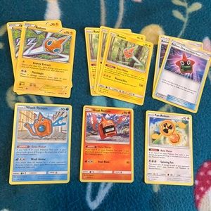 Pokémon TCG Rotom Bundle (10 Cards) Heat Wash Fan Rotom Dex Trainer